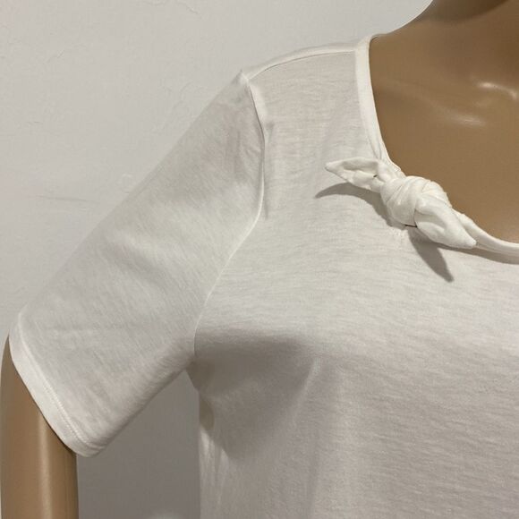 Talbots 100% pima cotton white short sleeve tee top size XLP - Picture 2 of 8